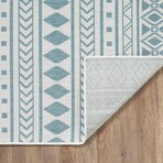Provo Natura - Machine Woven Performance // Ivory/Aqua - Botanical (2’7” x 3’11”)