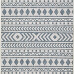 Provo Natura - Machine Woven Performance // Ivory/Blue - Botanical (2’7” x 3’11”)