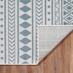 Provo Natura - Machine Woven Performance // Ivory/Aqua - Botanical (2’7” x 3’11”)