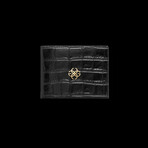 Croc-Embossed Leather Wallet // Black