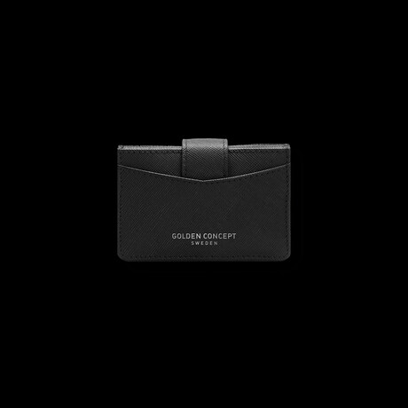 Saffiano Leather Card Case // Black