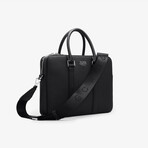 Saffiano Leather Briefcase // Black