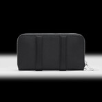 Saffiano Leather Zippy Wallet // Black