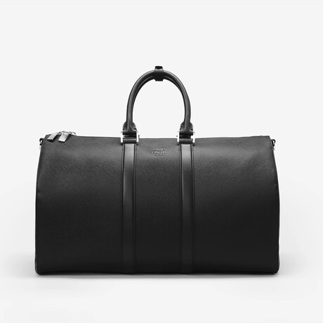 Saffiano Leather Duffle Bag // Black