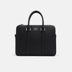 Saffiano Leather Briefcase // Black