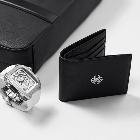 Saffiano Leather Wallet // Black