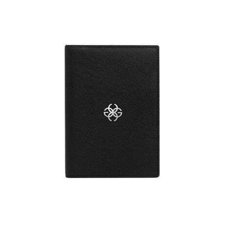 Saffiano Leather Passport Holder // Black