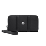 Saffiano Leather Zippy Wallet // Black