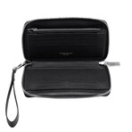 Saffiano Leather Zippy Wallet // Black