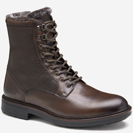 Latham Plain Toe Shearling Boot // Dark Brown (8)