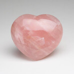 Genuine Polished Rose Quartz Heart From Brazil // Small