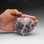 Polished Chevron Amethyst Heart From Brazil // V3
