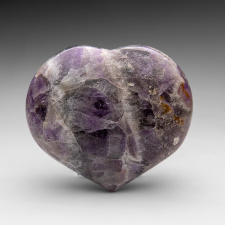 Polished Chevron Amethyst Heart From Brazil // V3