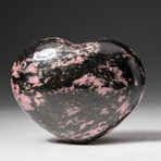Polished Imperial Rhodonite Heart // Medium