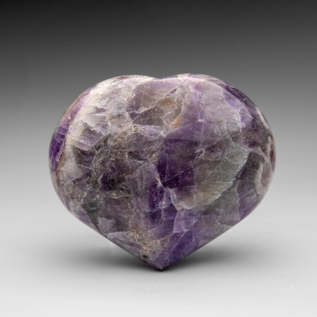 Polished Chevron Amethyst Heart From Brazil // V2