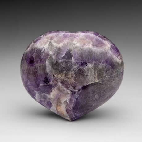 Polished Chevron Amethyst Heart From Brazil // V4