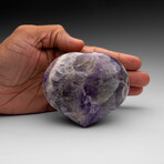 Polished Chevron Amethyst Heart From Brazil // V2