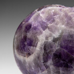 Polished Chevron Amethyst Heart From Brazil // V4