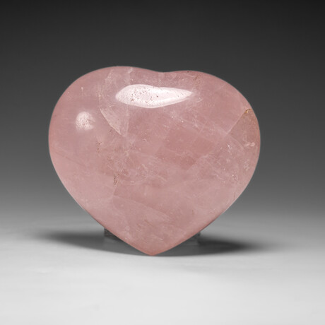 Genuine Polished Rose Quartz Heart From Brazil // V1