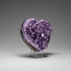 Genuine Amethyst Crystal Cluster Heart From Uruguay // V5