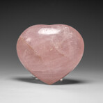 Genuine Polished Rose Quartz Heart From Brazil // V1