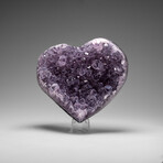 Genuine Amethyst Crystal Cluster Heart From Uruguay // V6