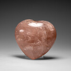 Genuine Polished Rose Quartz Heart From Brazil // V2