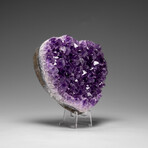 Genuine Amethyst Crystal Cluster Heart From Uruguay // V4