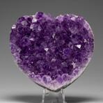 Genuine Amethyst Crystal Cluster Heart From Uruguay // V4