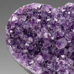 Genuine Amethyst Crystal Cluster Heart From Uruguay // V5