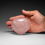 Genuine Polished Rose Quartz Heart From Brazil // V1