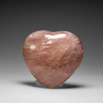 Genuine Polished Rose Quartz Heart From Brazil // V2