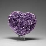 Genuine Amethyst Crystal Cluster Heart From Uruguay // V5