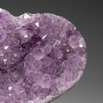 Genuine Amethyst Crystal Cluster Heart From Uruguay // V7