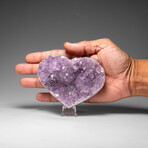 Genuine Amethyst Crystal Cluster Heart From Uruguay // V7
