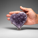 Genuine Amethyst Crystal Cluster Heart From Uruguay // V6