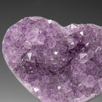 Genuine Amethyst Crystal Cluster Heart From Uruguay // V7