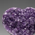 Genuine Amethyst Crystal Cluster Heart From Uruguay // V5