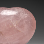Genuine Polished Rose Quartz Heart From Brazil // V1