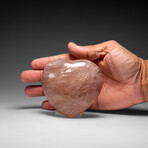 Genuine Polished Rose Quartz Heart From Brazil // V2