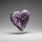 Genuine Amethyst Crystal Cluster Heart From Uruguay // V6