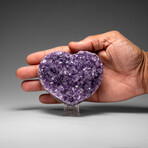 Genuine Amethyst Crystal Cluster Heart From Uruguay // V5