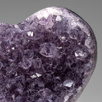 Genuine Amethyst Crystal Cluster Heart From Uruguay // V6