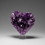 Genuine Amethyst Crystal Cluster Heart From Uruguay // V2