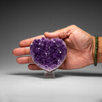 Genuine Amethyst Crystal Cluster Heart From Uruguay // V4