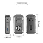 5-in-1 Triple Jet Cigar Lighter (Gold)