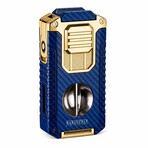 5-in-1 Triple Jet Cigar Lighter (Gold)