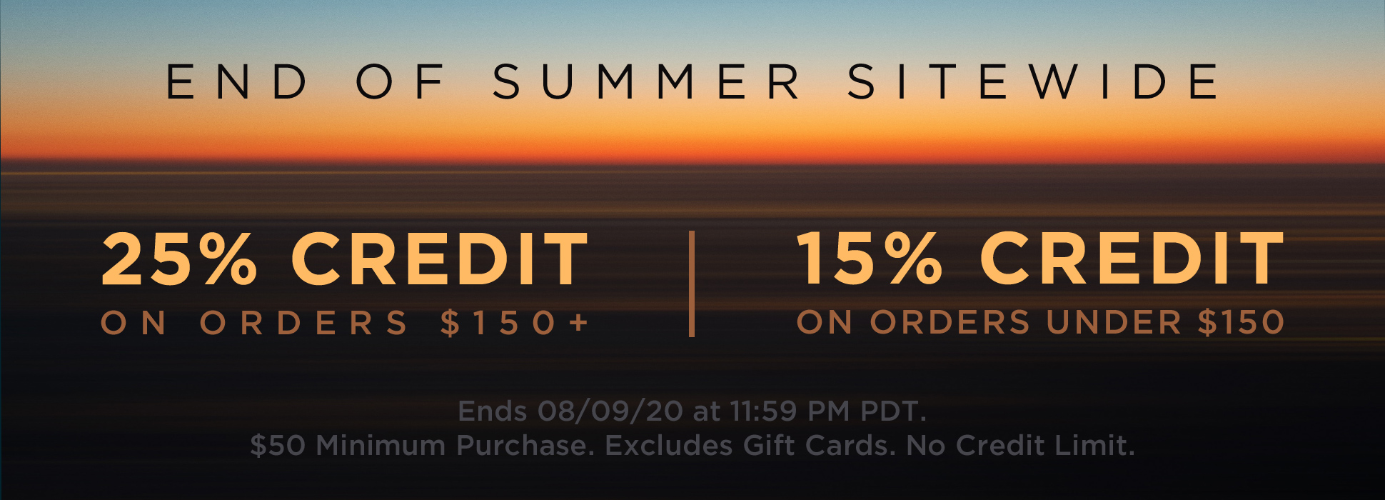 End of Summer Sitewide (Banners)