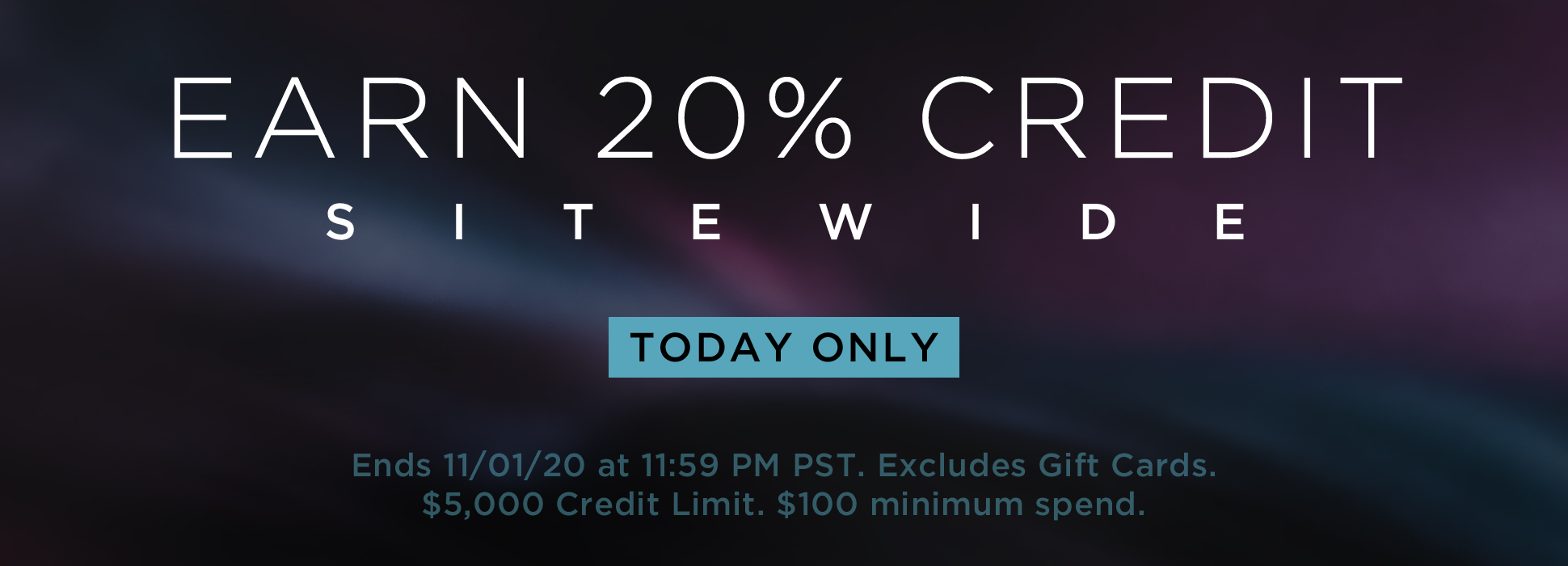 20% Credit Sitewide (Banners)