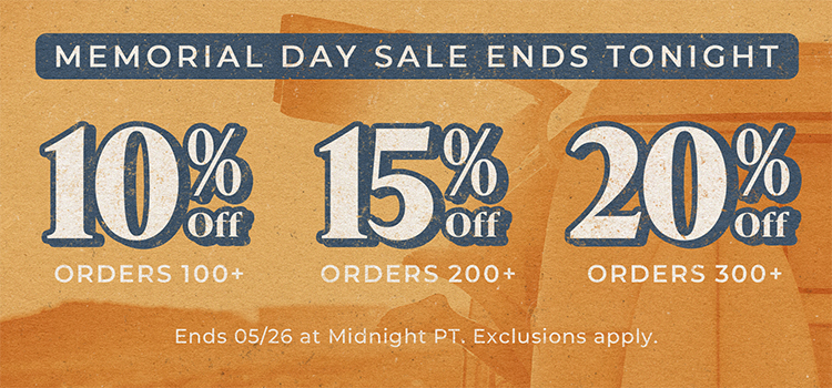 Memorial Day Sitewide Ending Tonight (banners)